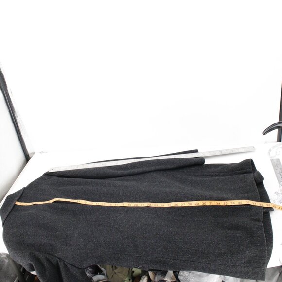 John Varvatos overcoat Men's 42 Double Breasted Wool Blend Herringbone coat peak - Picture 8 of 16